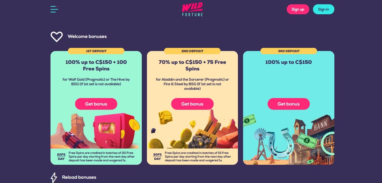 Wild Fortune Casino Promotions