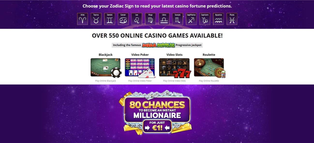 Zodiac Casino Online Games