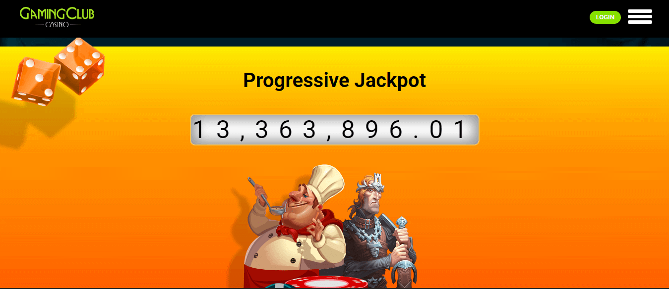 gaming club casino progressive jackpot