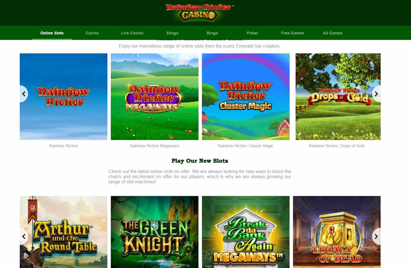 Rainbow Riches Casino online slots-min