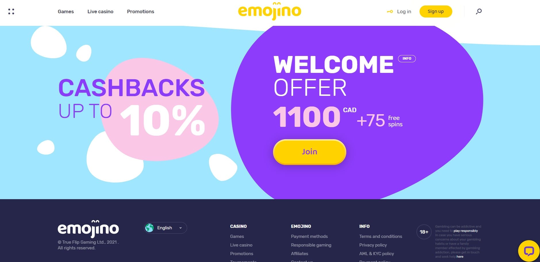 Emojino Casino Welcome Offer
