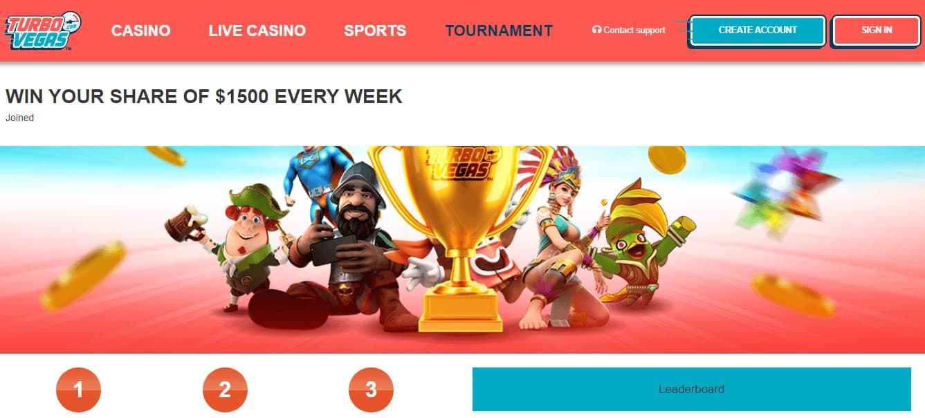 TurboVegas Casino Tournament