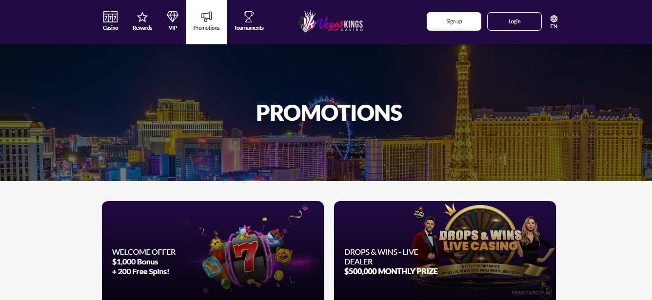 VegasKings Casino Promotions