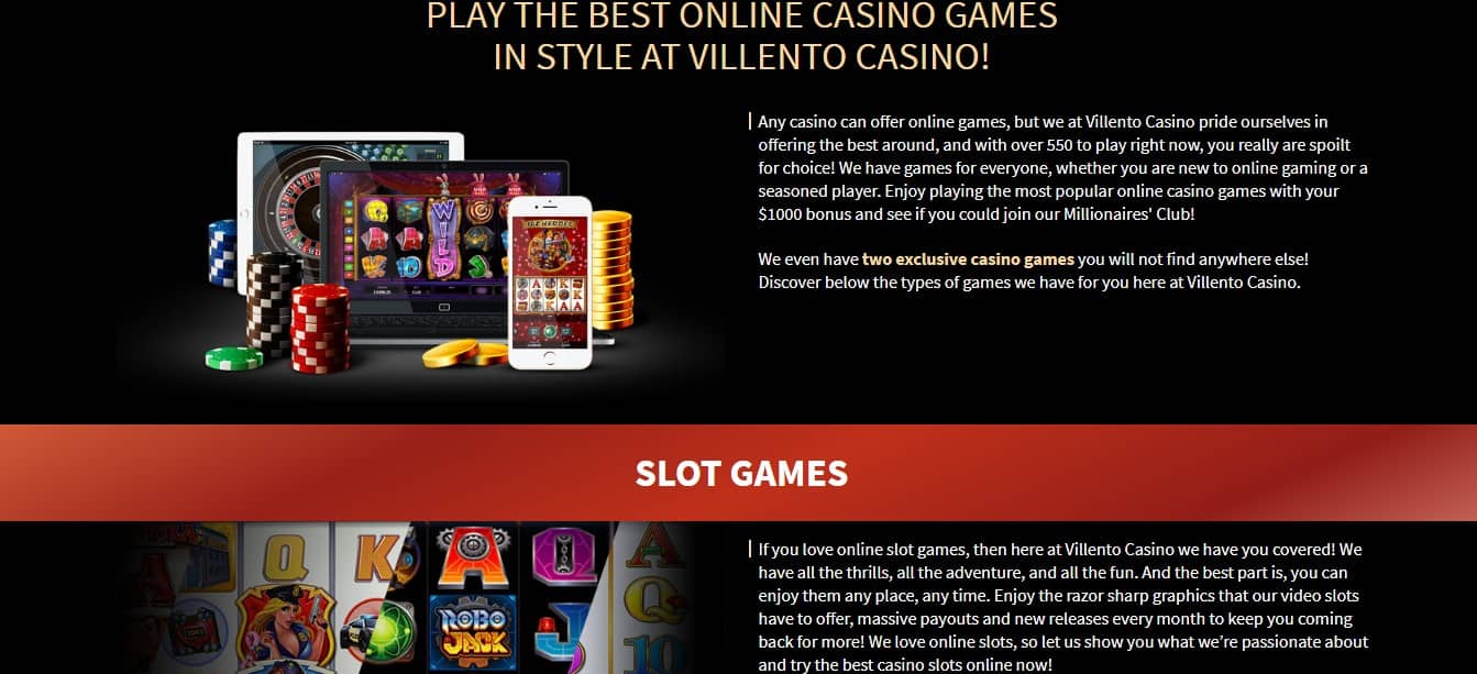 Villento Casino Games
