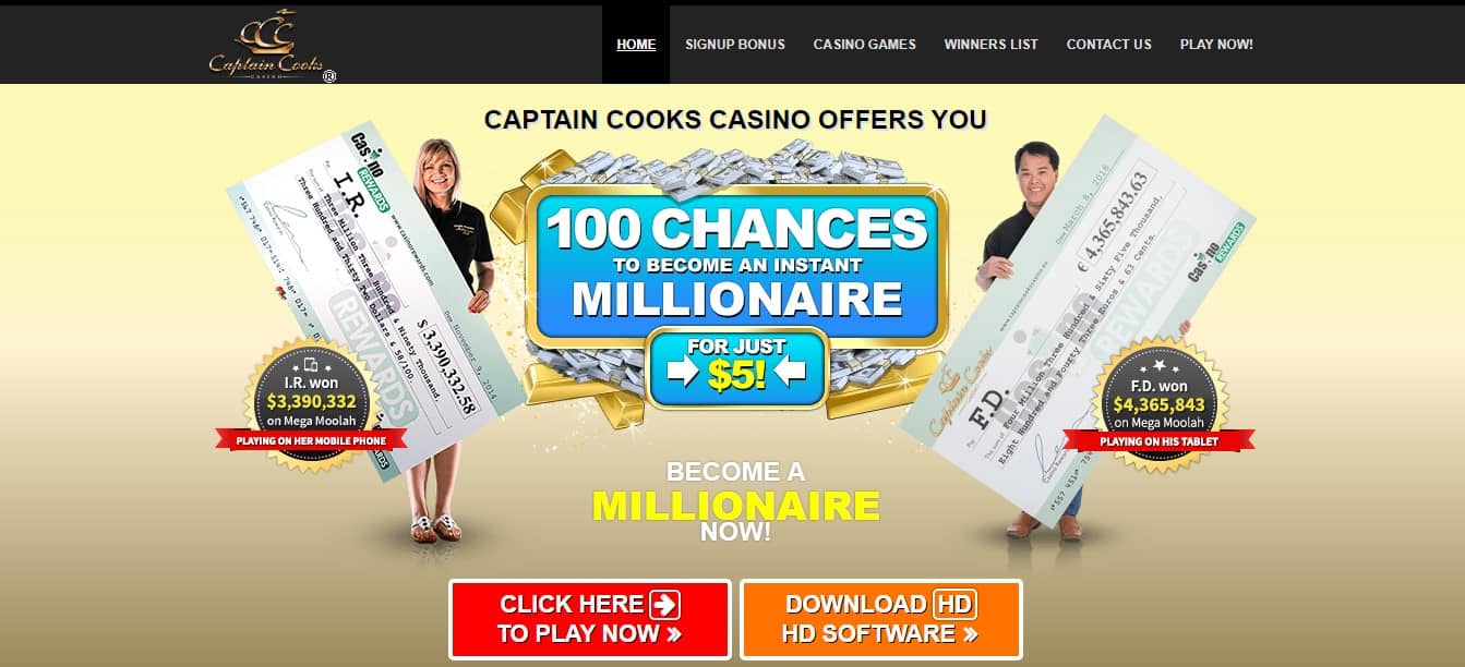 Captain Cooks Casino Promotions