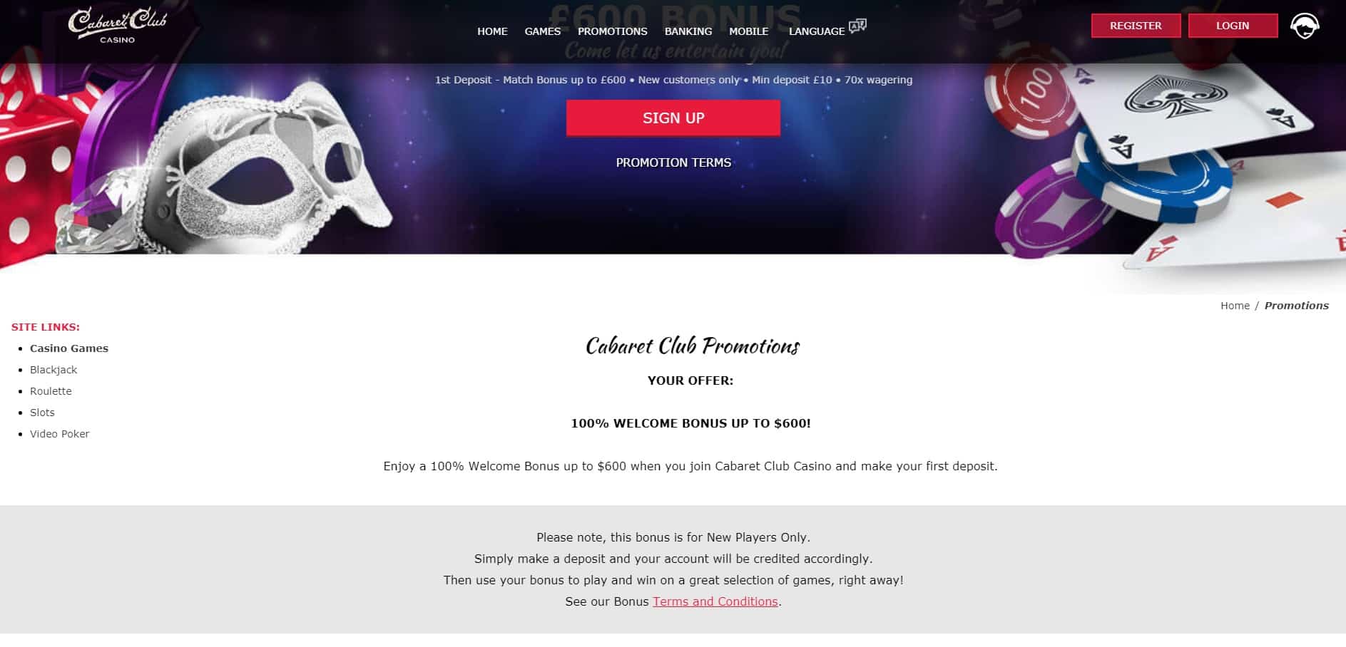 Cabaret Club Casino promotions-min