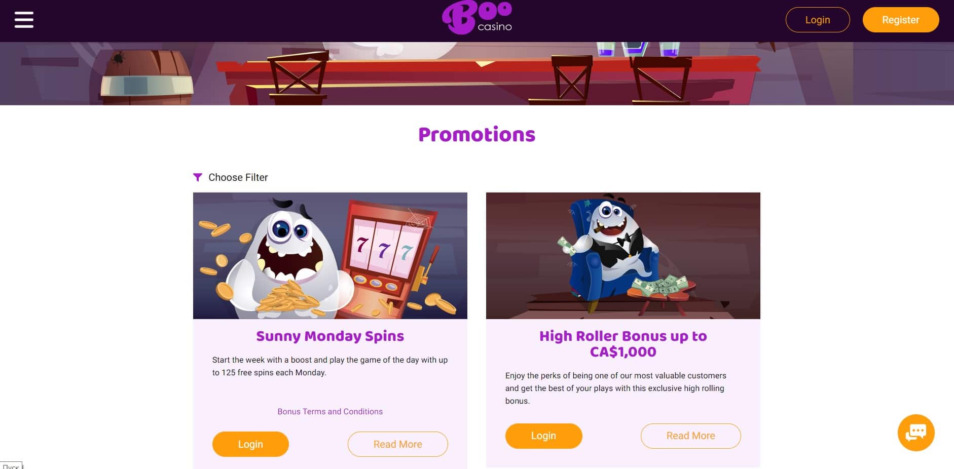Boo Casino Promotions